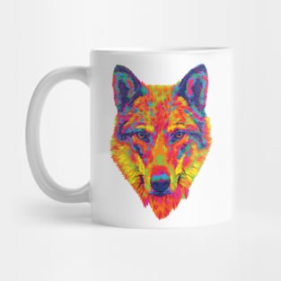 Rainbow Wolf Stare Mug